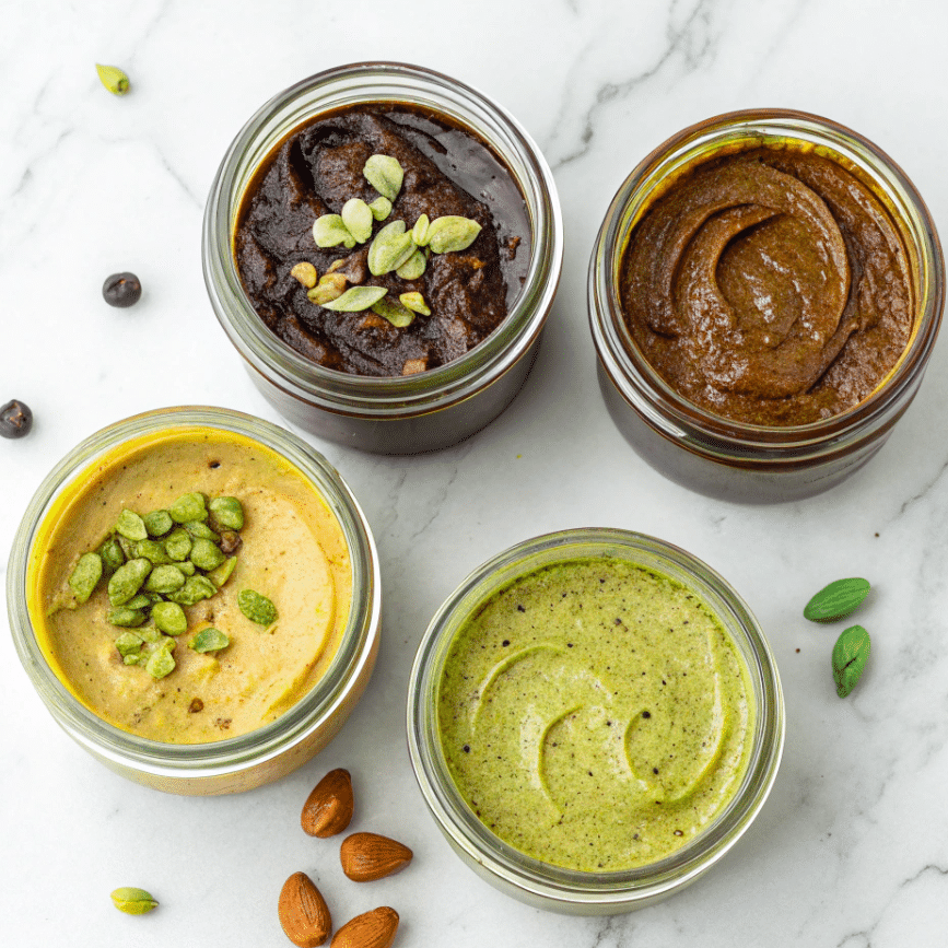 Homemade Pistachio Butter – A Silky, Healthy Spread You Can Make at Home 8 Flavored pistachio butter variations in jars